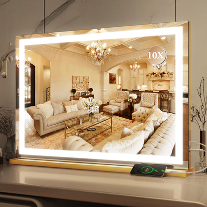 ROLOVE Vanity Mirror 32" x 22" front view with lights