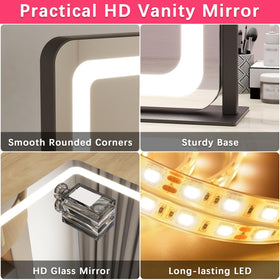 ROLOVE Vanity Mirror installation screws and base
