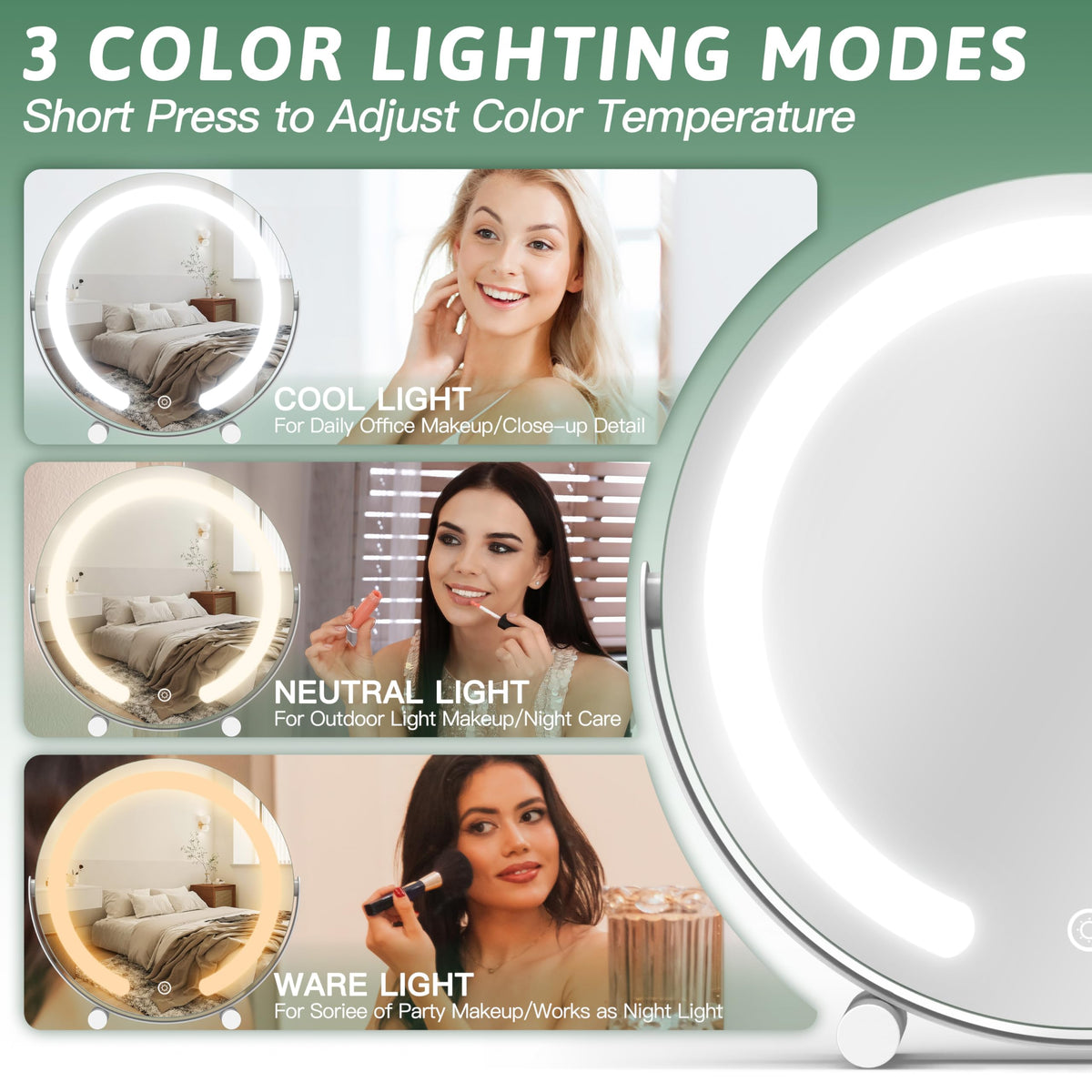 ROLOVE Vanity Mirror packaging in elegant gift-ready box