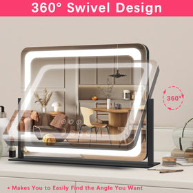 ROLOVE Vanity Mirror showing warm light mode