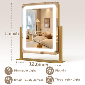 ROLOVE Vanity Mirror side view showing smart touch control