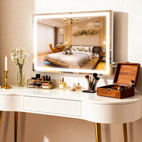 ROLOVE Vanity Mirror side view showing USB charging port