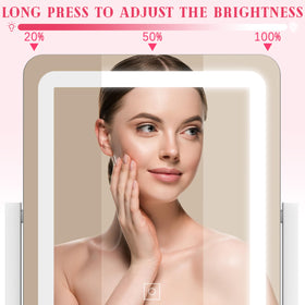ROLOVE Vanity Mirror with Lights demonstrating cool light setting