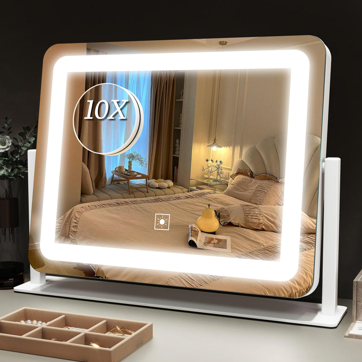 ROLOVE Vanity Mirror with Lights front view