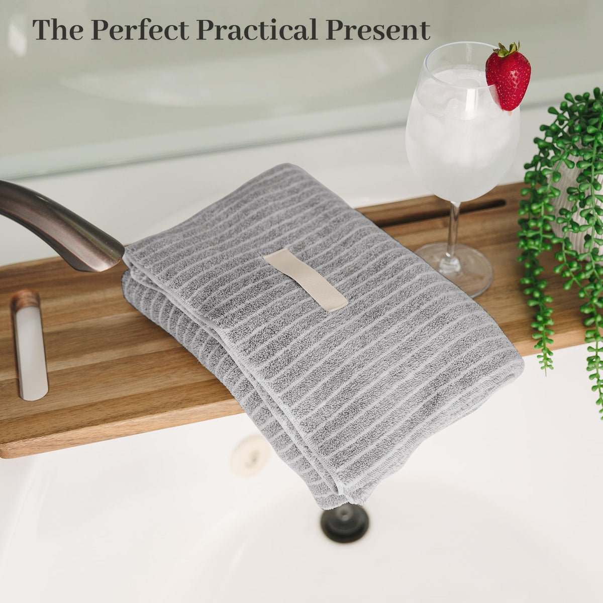 ROLSHOL hair towel wrap showing absorbent microfiber texture
