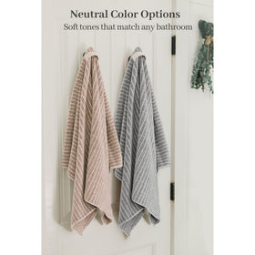 ROLSHOL hair towel wrap showing elastic fixing band detail