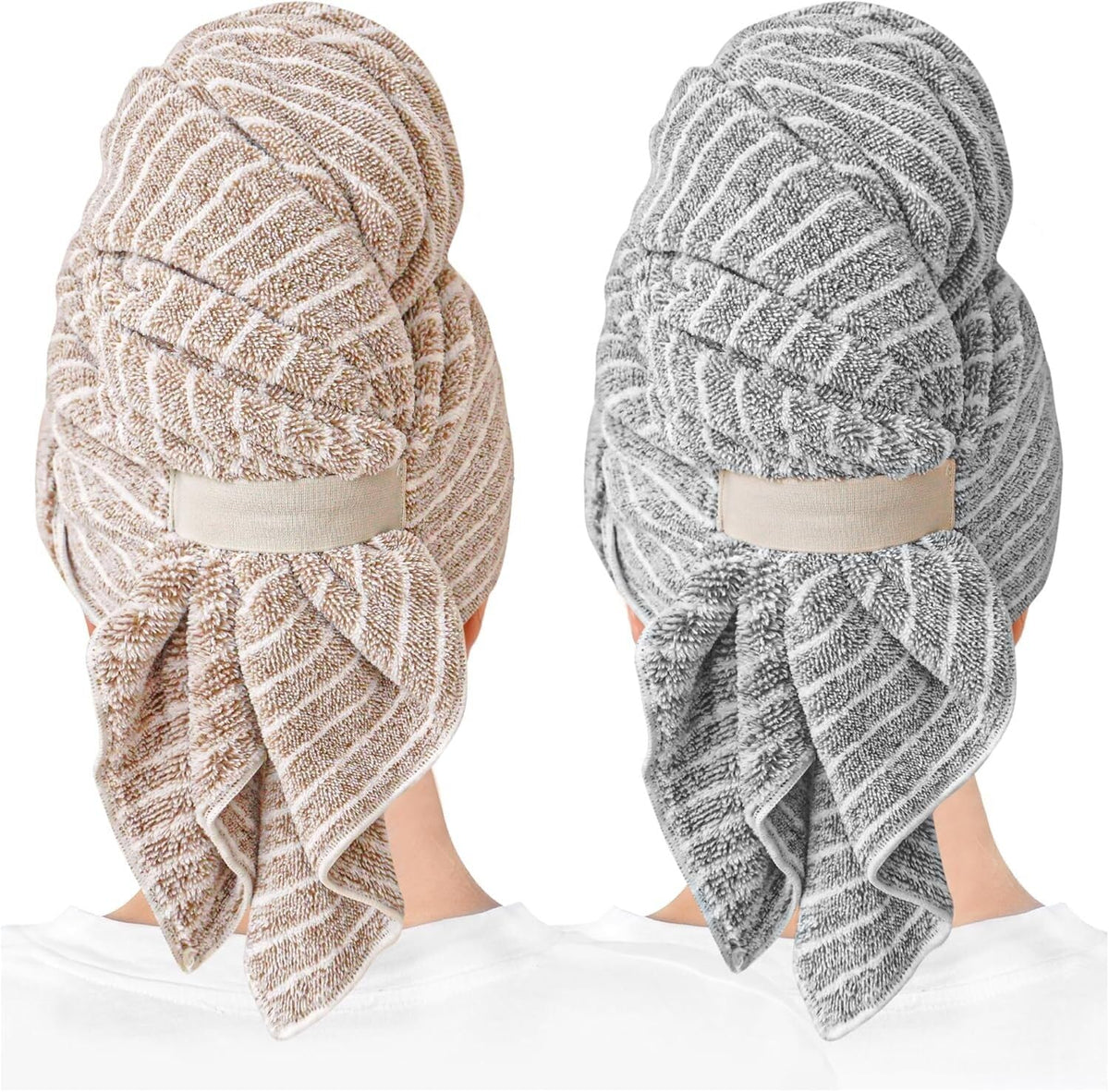 ROLSHOL microfiber hair towel wrap front view in vibrant colour