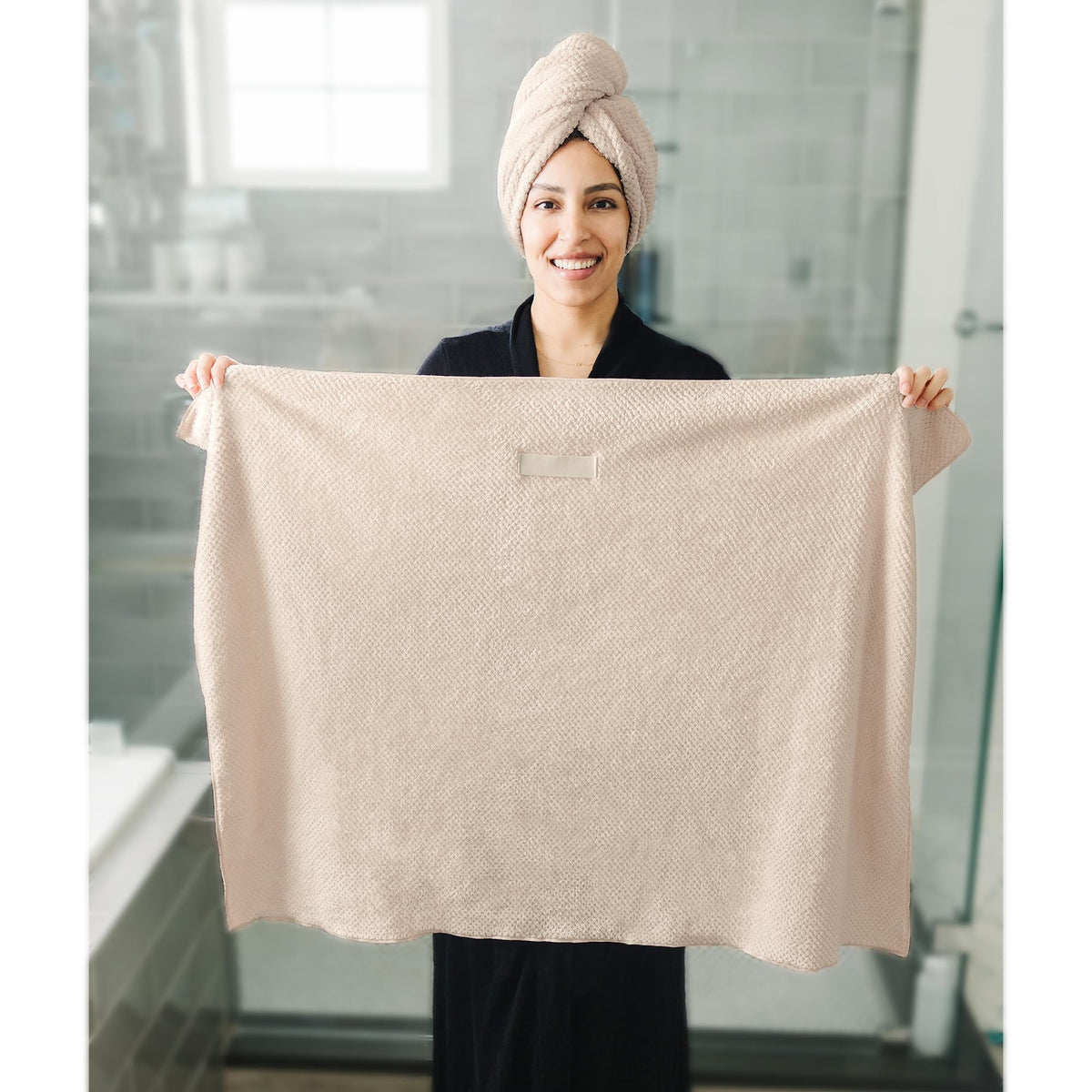 ROLSHOL Microfiber Hair Towel Wraps front view