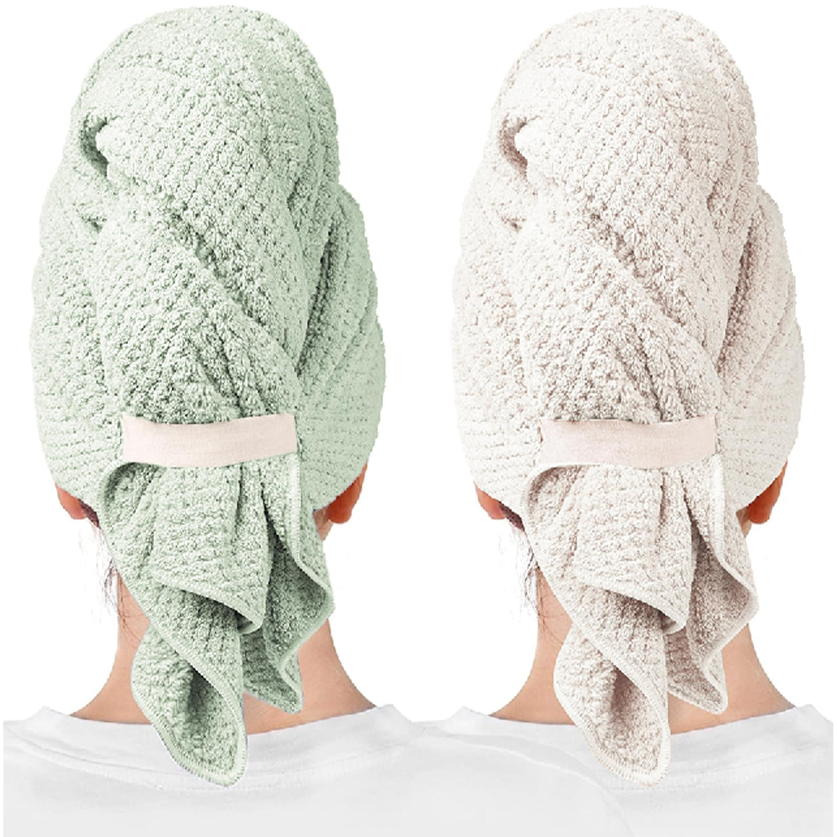 ROLSHOL Microfiber Hair Towel Wraps front view in vibrant colours