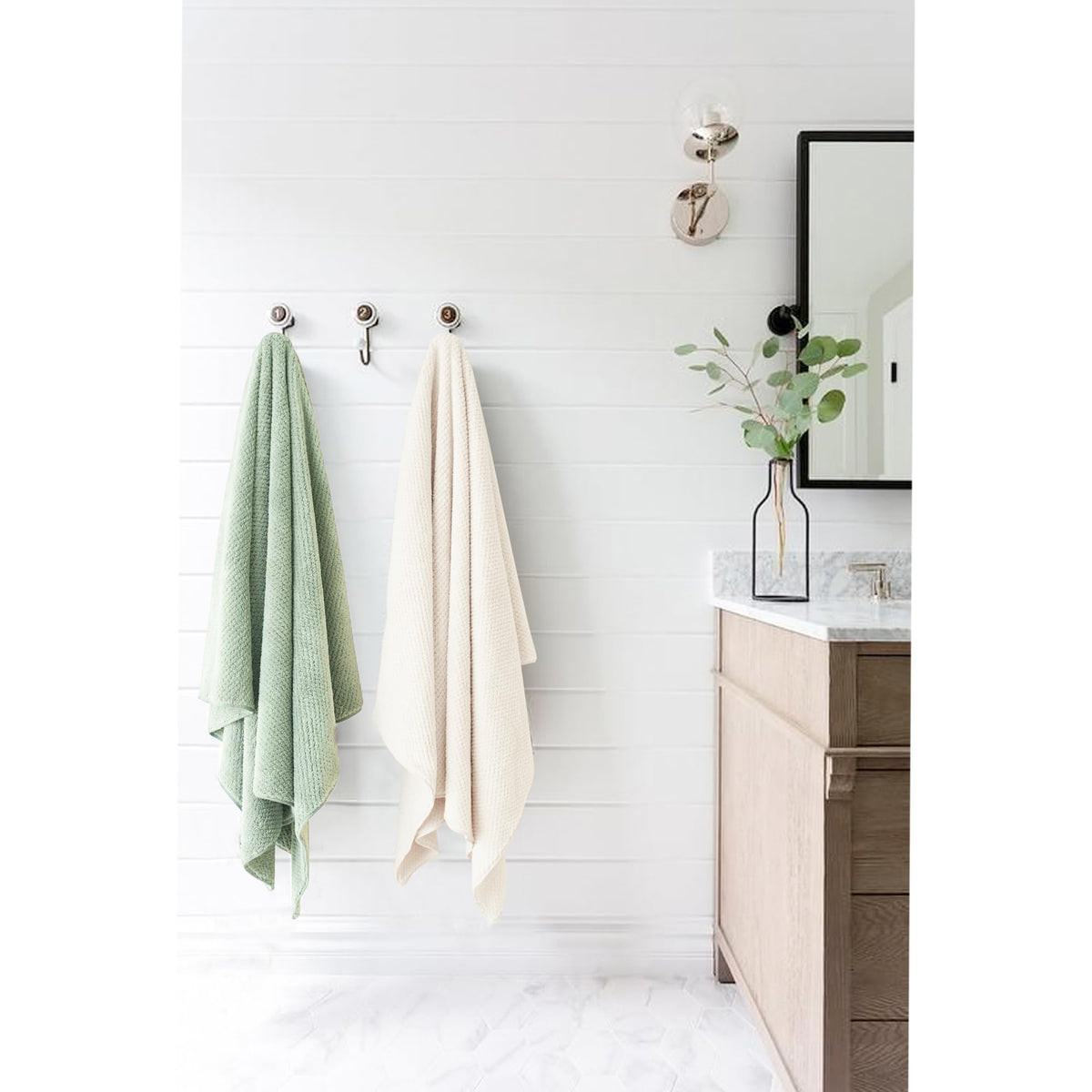 ROLSHOL Microfiber Hair Towel Wraps in use during yoga