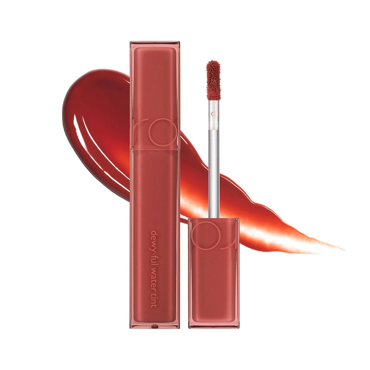 rom&nd DEWY·FUL WATER TINT 04 CHILI UP front view with glossy finish