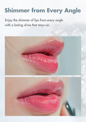 rom&nd Dewyful Water Tint 07 Cherry Way on lips