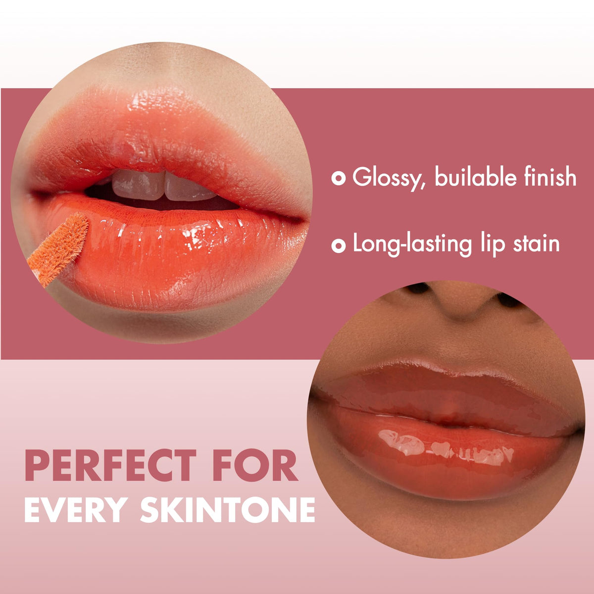 rom&nd JUICY LASTING TINT #08 Apple Brown on lips