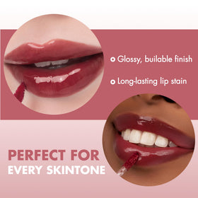 rom&nd Juicy Lasting Tint 21 Deep Sangria lifestyle scene