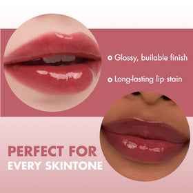rom&nd Juicy Lasting Tint 24 PEELING ANGDOO application on lips