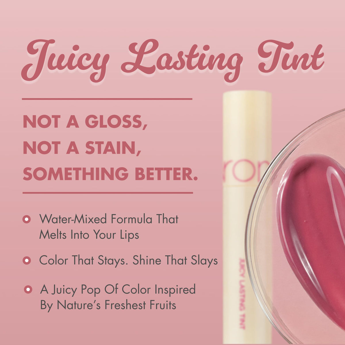rom&nd Juicy Lasting Tint Bare Fig V1 applicator close-up