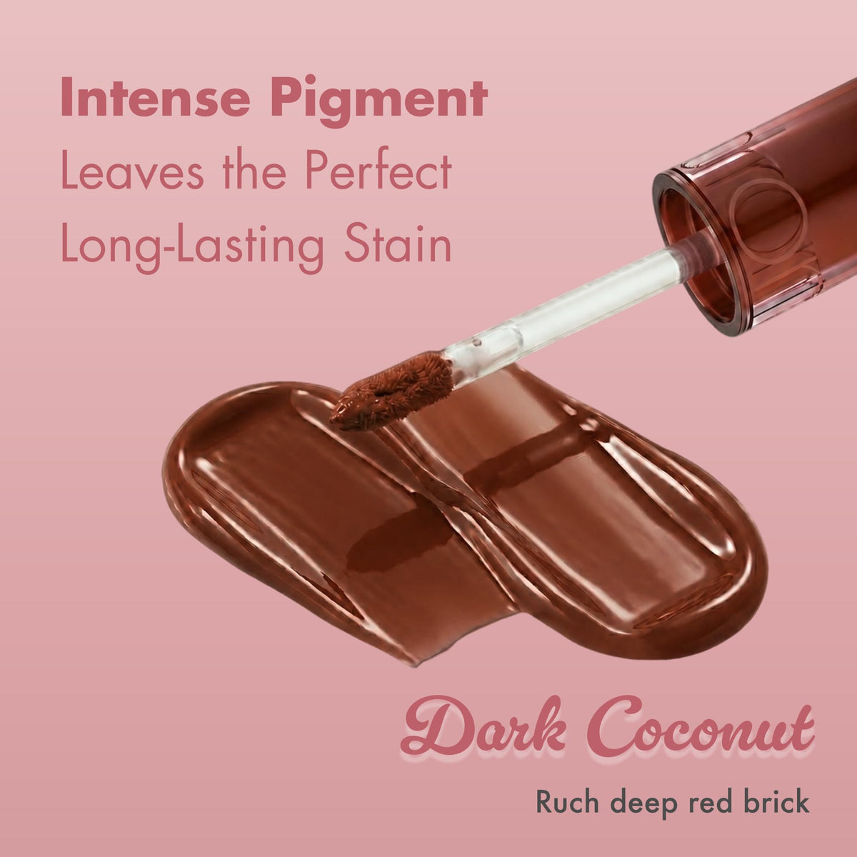 rom&nd Juicy Lasting Tint Dark Coconut swatch on skin