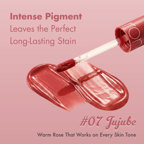 rom&nd Juicy Lasting Tint JUJUBE close-up of applicator