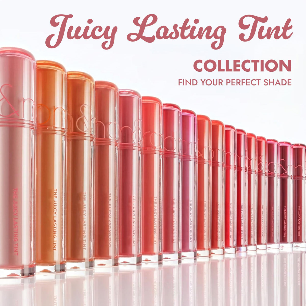 rom&nd The Juicy Lasting Tint 14 Almond Rose close-up