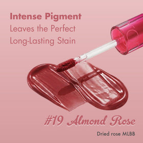 rom&nd The Juicy Lasting Tint 14 Almond Rose swatch on skin