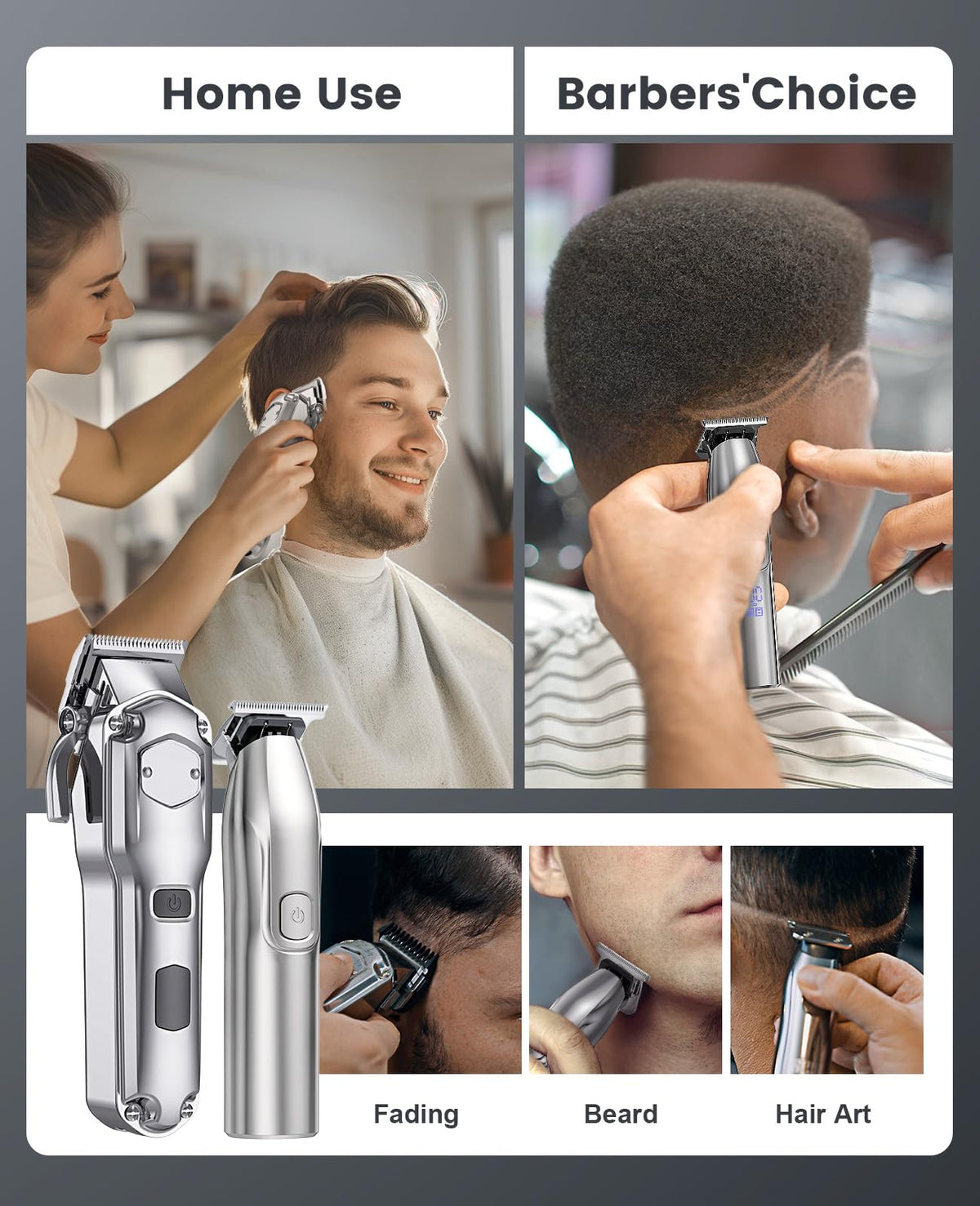 Romanda cordless hair clippers with LED display