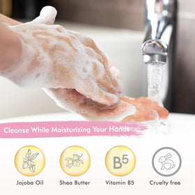 ROMIIE ZOI Cherry Blossom Hand Soap bottle in a kitchen setting