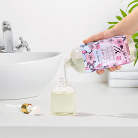 ROMIIE ZOI Cherry Blossom Hand Soap Refill ingredients list on back