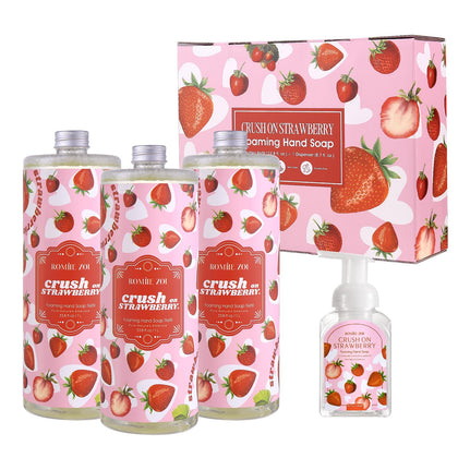 ROMIIE ZOI Foaming Hand Soap Refills Strawberry 3-Pack front view