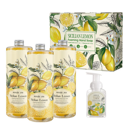ROMIIE ZOI Lemon Foaming Hand Soap 1000ml bottle front view