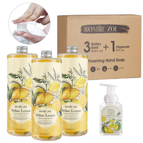 ROMIIE ZOI Lemon Foaming Hand Soap packaging display