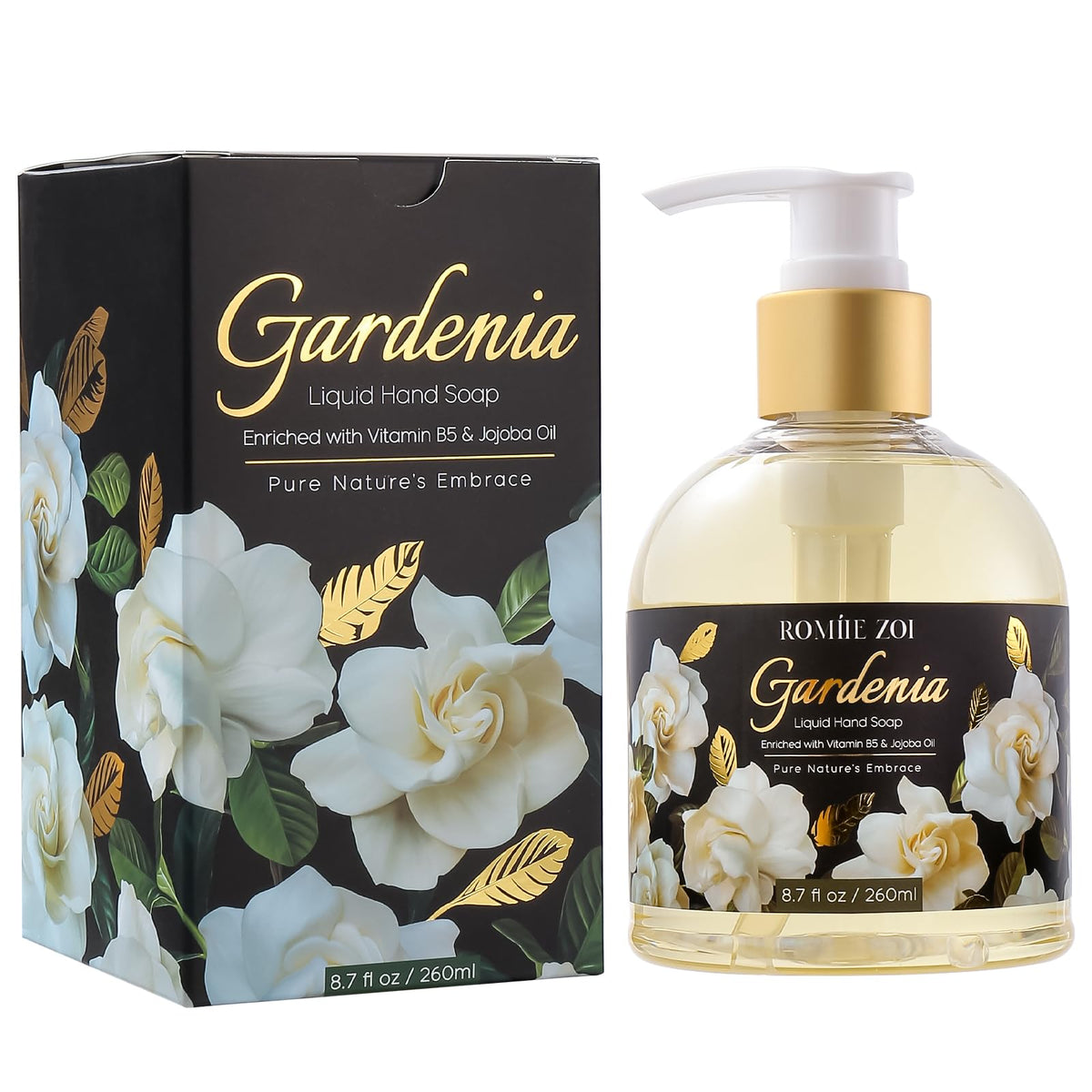 ROMIIE ZOI Liquid Hand Soap Gardenia 260ml front view