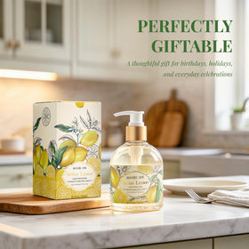 ROMIIE ZOI Liquid Hand Soap Lemon in a bathroom setting