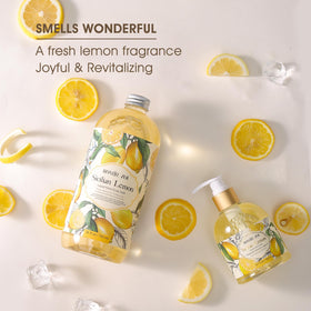 ROMIIE ZOI Liquid Hand Soap refill bottles on a bathroom shelf