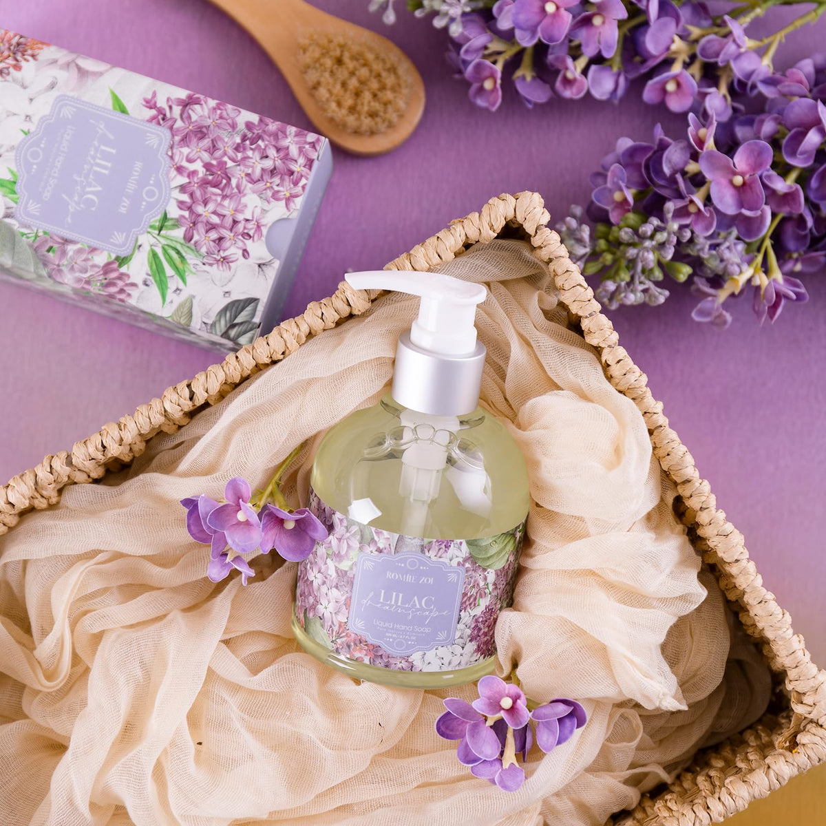 ROMIIE ZOI Liquid Hand Soap with matching body lotion and candles