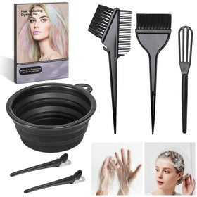 ROOHUA 8 Pcs Hair Dye Kit front view with all tools included