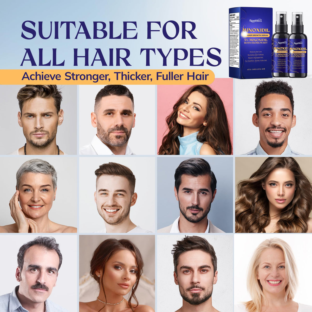 RootStim 5% Minoxidil Hair Growth Serum application instructions