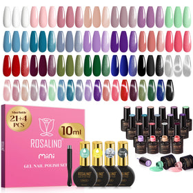 ROSALIND Gel Nail Polish Set with 20 colours and top coats
