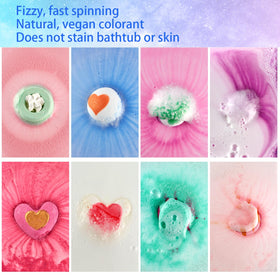 Rose bath bomb in heart shape from comfso