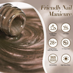Rose brown Born Pretty gel nail polish bottle front view