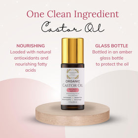 Rose quartz roller ball on Grandma Flo's Naturals Organic Castor Oil