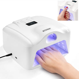Rosiour Dual Port UV LED Nail Lamp front view with digital display