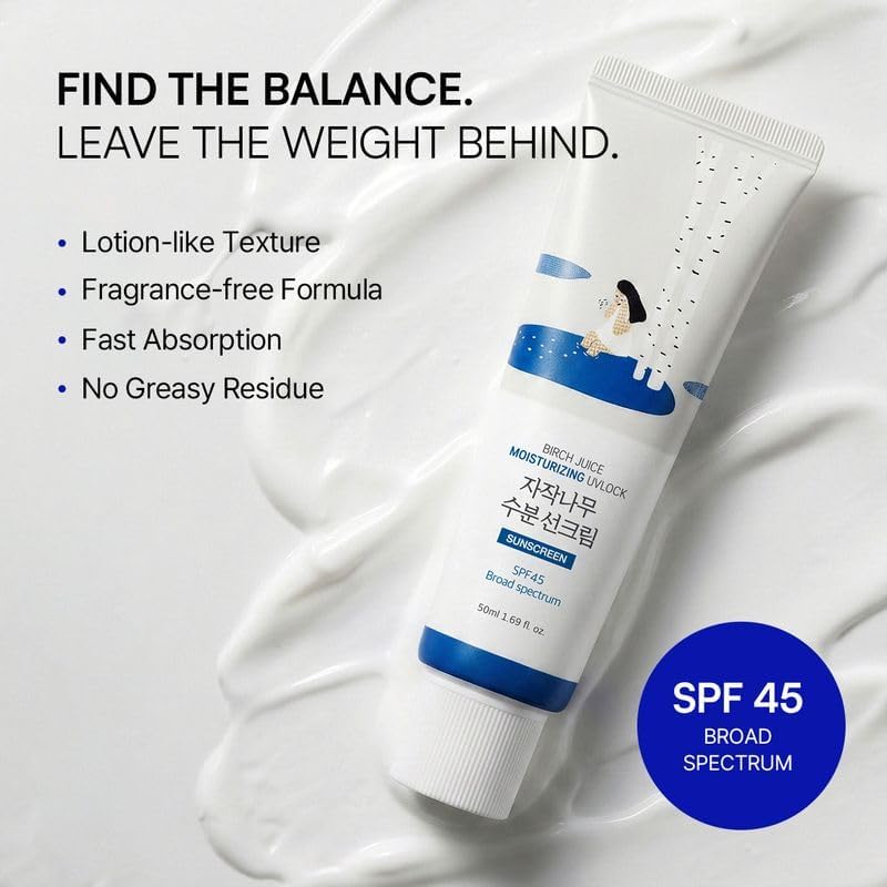 ROUND LAB Birch Juice Moisturizing UV LOCK SPF 45 with packaging