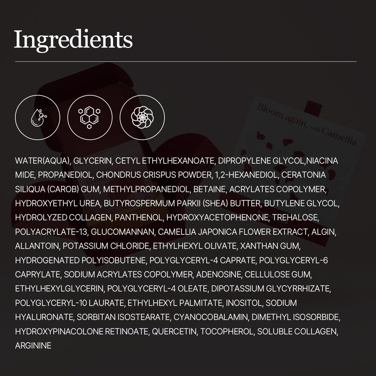 ROUND LAB Camellia Deep Collagen Firming Face Mask application on model