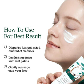 ROUND LAB Pine Calming Cica Cleanser 150ml on a skincare shelf