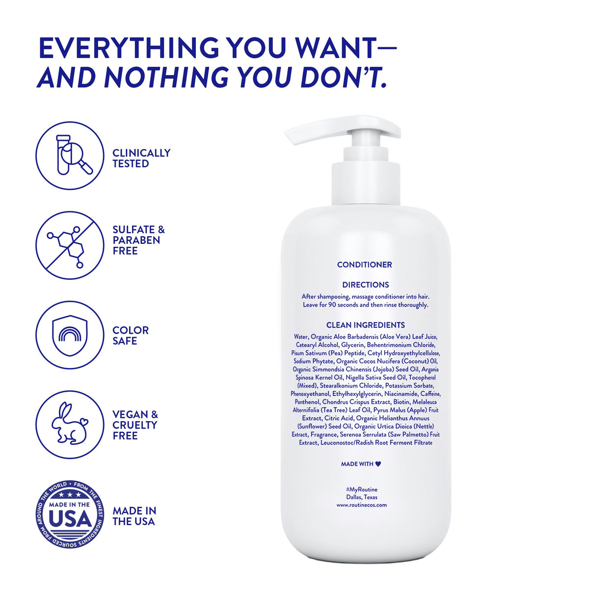 Routine Wellness Anti-Thinning Deep Conditioner with a fresh coconut scent