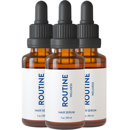 Routine Wellness Hair Serum 30ml pack of 3 with rosemary and argan oil