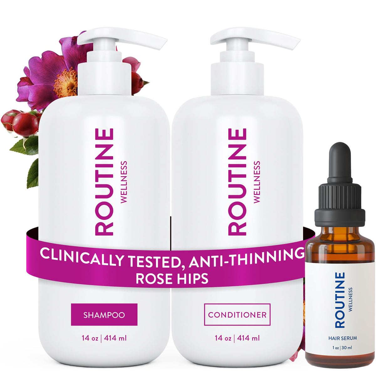 Routine Wellness Shampoo & Conditioner Rose Hips Set front view