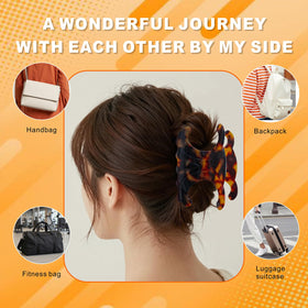 ROVLET Acetate Butterfly Hair Clips displayed in a sleek package