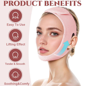 ROWMATE V Line Lifting Mask Chin Strap worn by a model