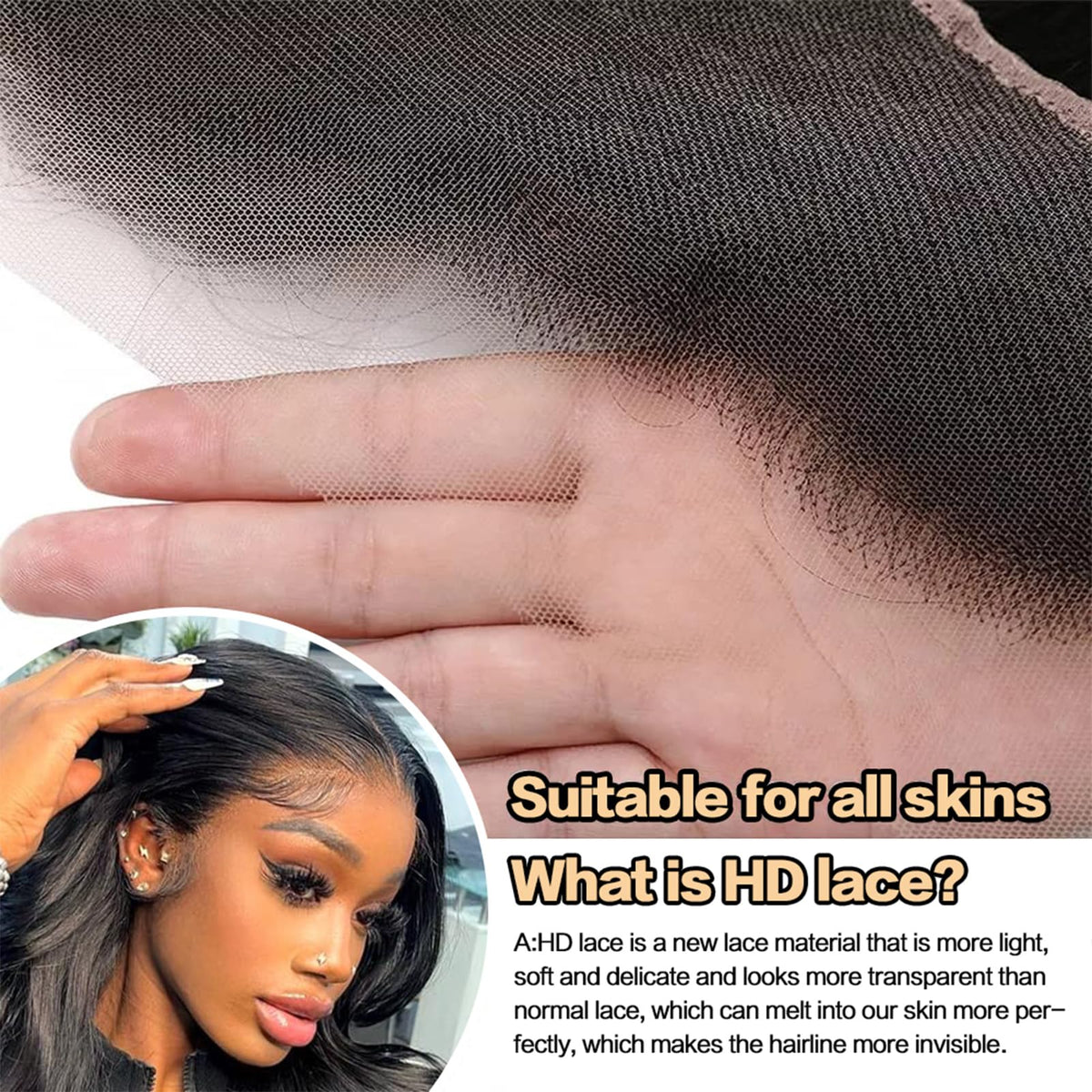 ROYAL IMPRESSION Lace Frontal Closure styling options